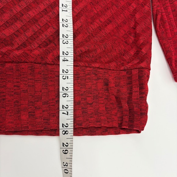 APT 9 Red Chevron Print Long Sleeve V‎ Neck Top Women's Plus Size XXL - Picture 6 of 6